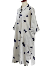 Collared Dress - Sakura Print - Light Grey