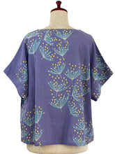 Circle Patch Top - Botanical Bliss Print - Purple