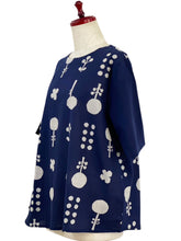 Combo Pullover - Contemporary Print - Dark Blue