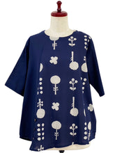 Combo Pullover - Contemporary Print - Dark Blue