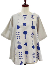 Combo Pullover - Contemporary Print - Light Grey