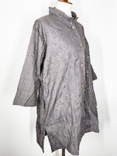 Simple Jacket - Poly - Brush Print - Grey