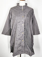 Simple Jacket - Poly - Brush Print - Grey