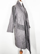 Kimono Jacket - Poly - Brush Print - Grey