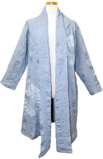 Kimono Jacket - Poly - Tie Dye - Light Blue
