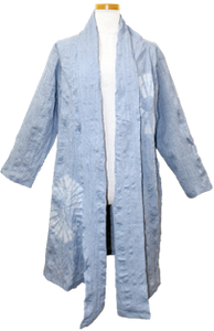 Kimono Jacket - Poly - Tie Dye - Light Blue