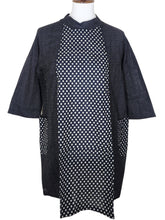 Mock Neck Tunic - Multi Dots Print - Black