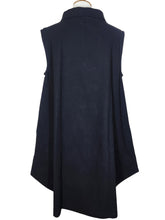 Sleeveless Tunic - Textile Batik Patch - Black