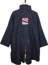 Stand Collar Jacket - Textile Batik Patch - Black