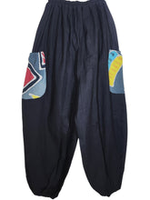 Pocket Pants - Textile Batik Patch - Black