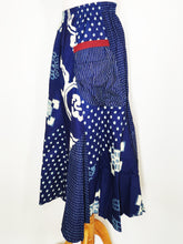 Flare Skirt - Kasuri Patch - Indigo