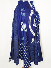 Flare Skirt - Kasuri Patch - Indigo