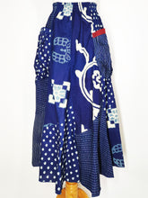 Flare Skirt - Kasuri Patch - Indigo
