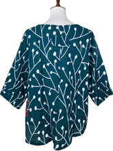 Essential Blouse - Berry Bunch Print - New Teal