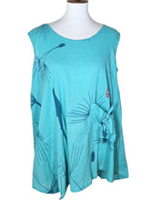 Tank Top - Breeze Print - Aqua Blue