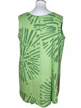 Tank Top - Flash Flower Print - Lime