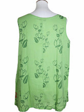 A-Line Tank - Hanga Flower Print - Lime