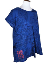 T-Top - Japanese Kimono Print - Indigo