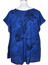 T-Top - Japanese Kimono Print - Indigo