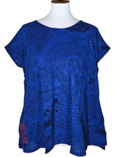 T-Top - Japanese Kimono Print - Indigo