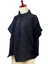 Circle Pocket Asymmetrical Top - Shippo Print - Black