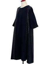 Panel Dress - Solid/Shippo Print - Black