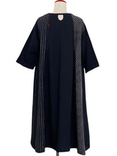 Panel Dress - Solid/Shippo Print - Black