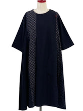 Panel Dress - Solid/Shippo Print - Black