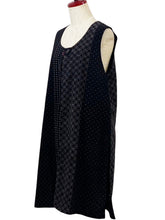Reversible Long Vest - Shippo/Multi Rings Print - Black
