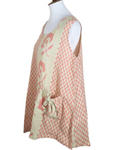 Tank Top - Natural Color - Flower Dot Print - Daisy Pink