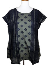 T-Top - Kiku Print - Charcoal