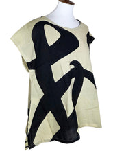 T-Top - Natural Color - Jumbo Hiragana A Print - Black