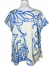 T-Top - Natural Color - Mum Print - Lapis Blue