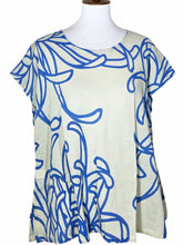 T-Top - Natural Color - Mum Print - Lapis Blue