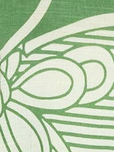 A-Line Blouse - Natural Color - Obi Print - Basil Green