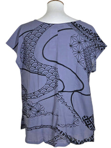 T-Top - Kimono Wave Print - Lavender