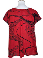 T-Top - Kimono Wave Print - Red