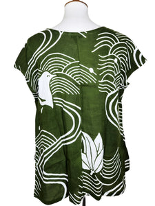 T-Top - Nami Print - Dark Olive - S/M