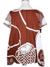 T-Top - Obi Print - Burgundy