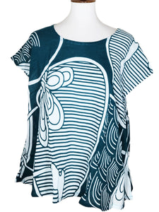 T-Top - Obi Print - New Teal