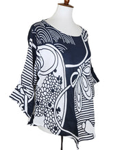 Essential Blouse - Obi Print - Charcoal