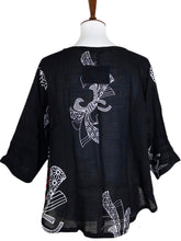 Essential Blouse - Ribbon Print - Black