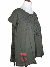 T-Top - Sashiko Print - Charcoal