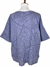 Tab Pocket Top - Sashiko Wave Print - Lavender