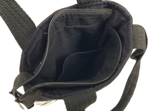 Red Trim Pocket Tote Bag - Multi Patch - Black