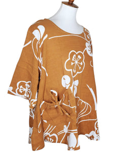 A-Line Blouse - Ume Print - Orange