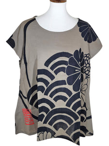 T-Top - Wagara Print - Grey