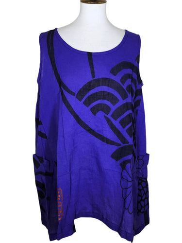 Pocket Tank - Wagara Print - Purple