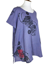 T-Top - Wave Kiku Print - Lavender