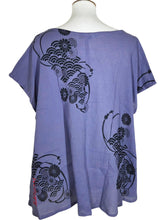 T-Top - Wave Kiku Print - Lavender